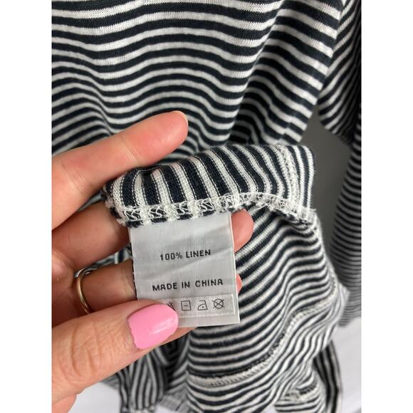 FOIL Linen Striped Tunic Top Size Small - Picture 4 of 6